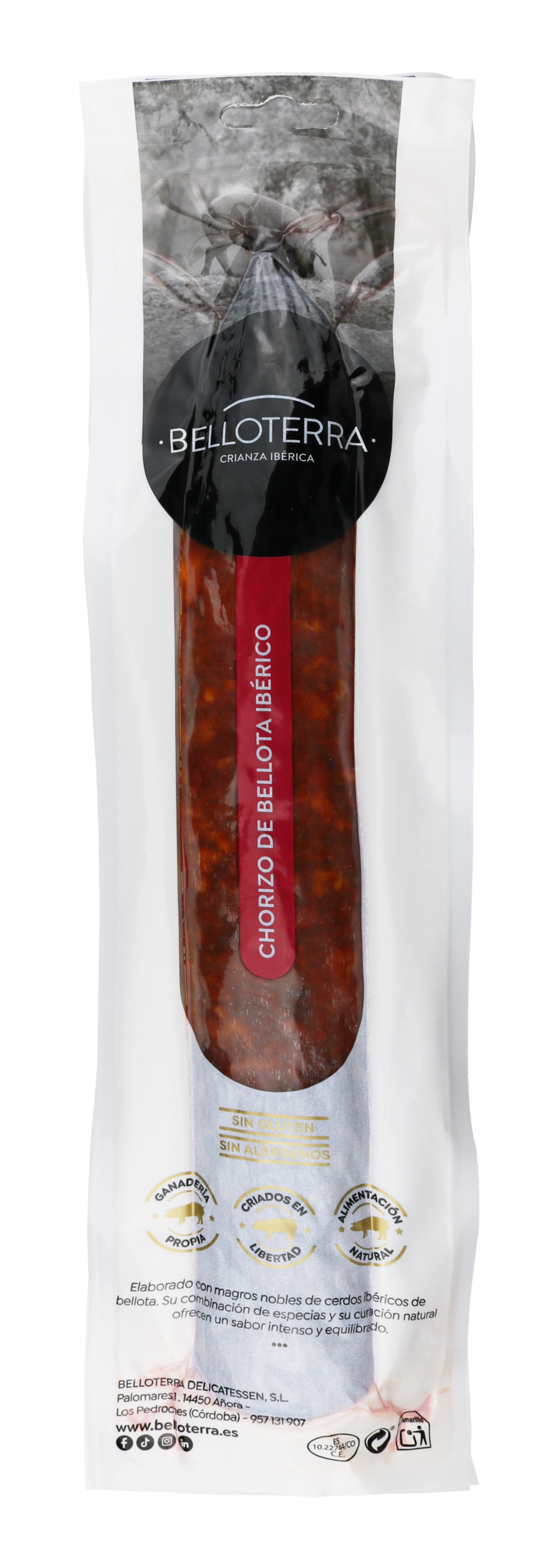 Chorizo Cular de Bellota Ibérico Belloterra 600gr aprox.